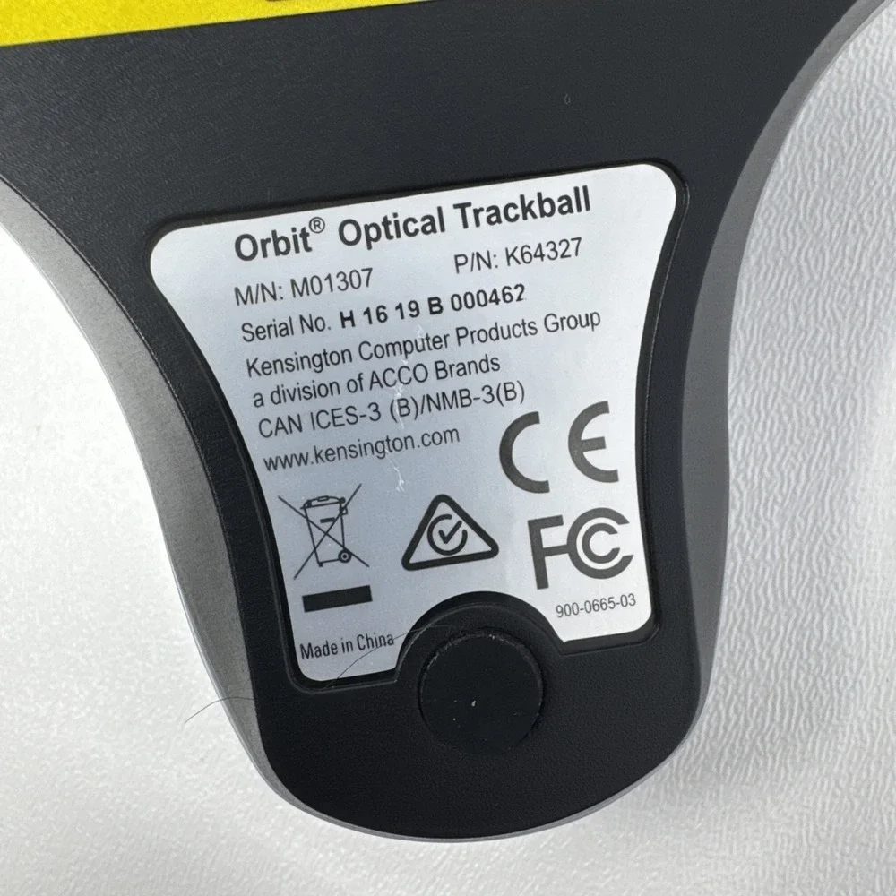 Kensington K64327 Orbit Optical Trackball Mouse USB 2.0 - Black/Silver